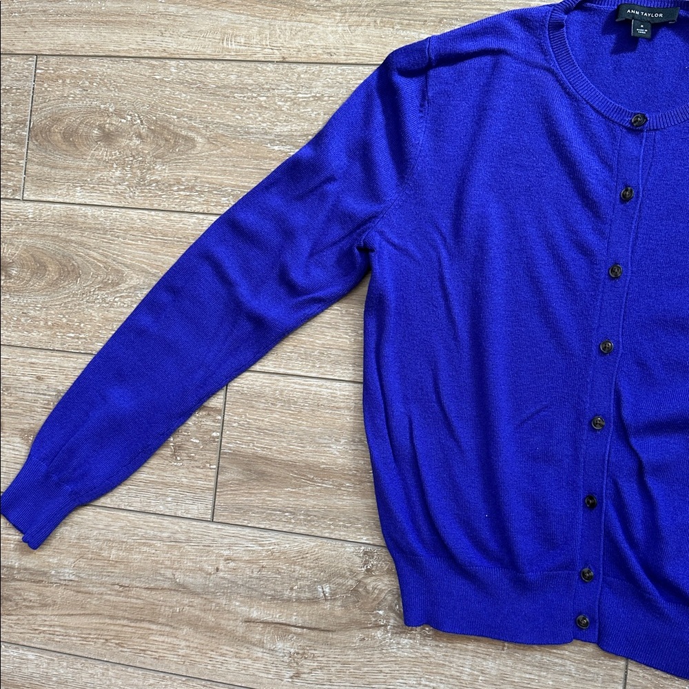 Ann Taylor Libery Purple Cadigan Sweater Size S - Picture 5 of 6